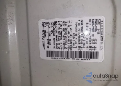 2008 Nissan Rogue S from USA, damaged, VIN JN8AS58T48W019397